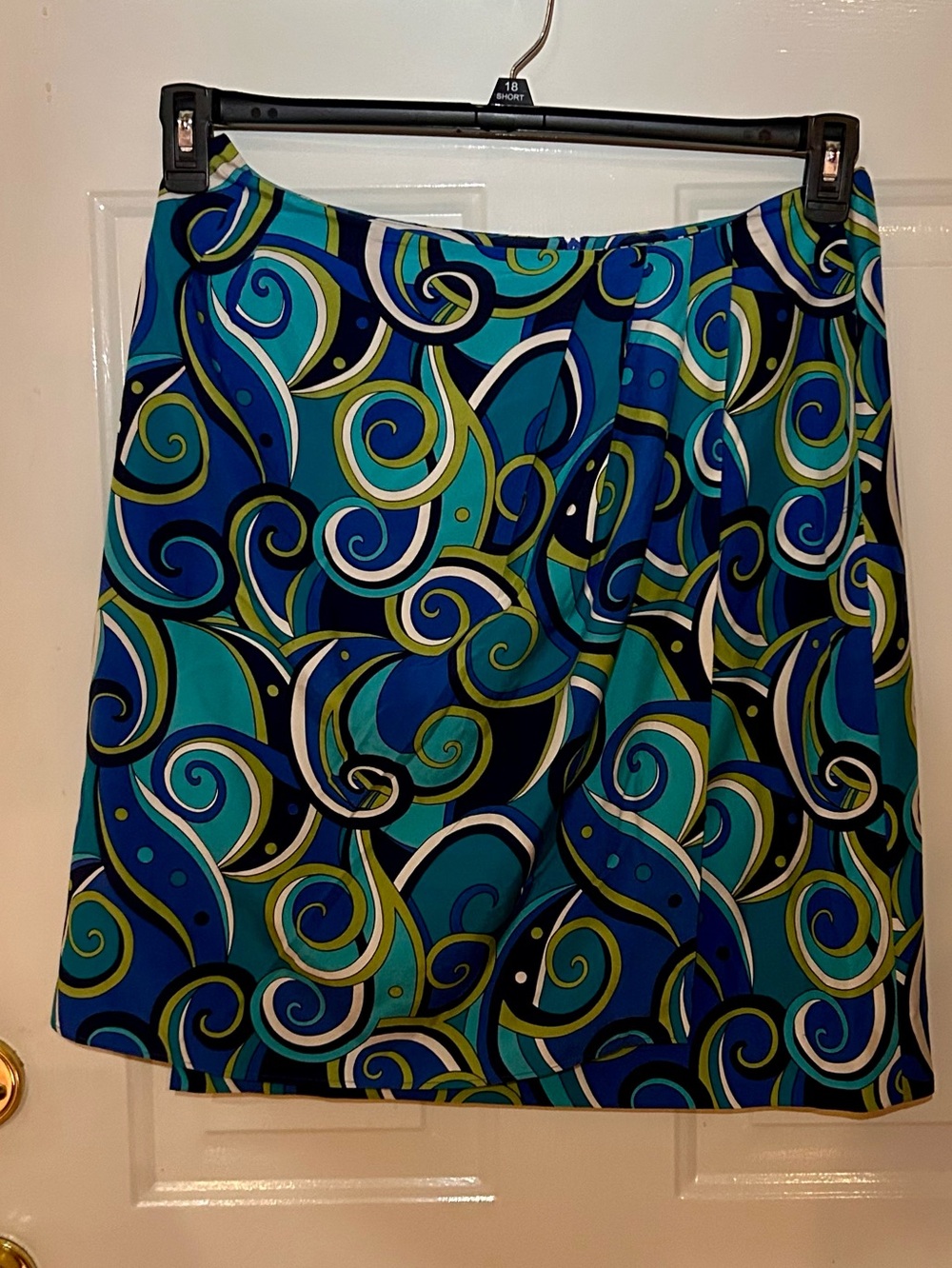 Liz Claiborne Blue Teal & Lime Print Dress/Skirt